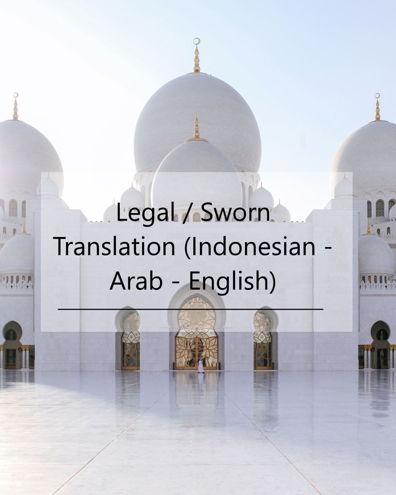 Translate Arab Indonesia / English (Legal / Sworn Translation